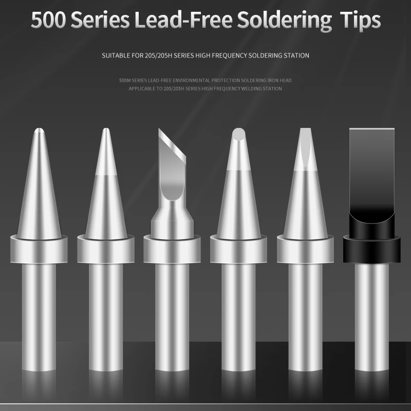 Factory 500 Series Lead-Free Soldering Iron Tips For Quick 205H 150W High Temperature Soldering Station Repair SMD IC PCB Tools