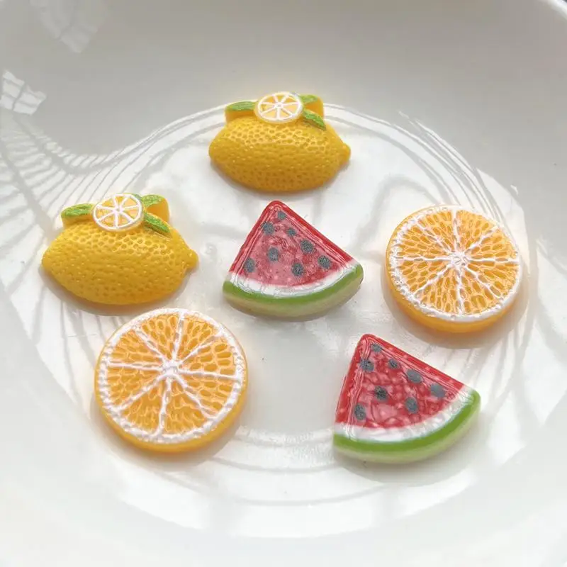 20pcs simulated fruit scrapbooking accessories DIY decoration accessories mobile phone flat back crystal party decoration