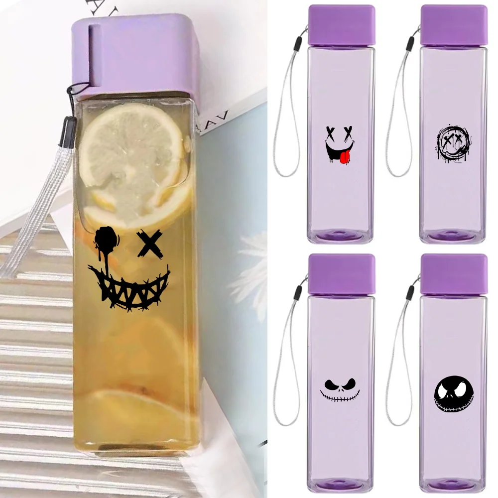 Large Capacity Portable Outdoor Water Bottle Highly Sealed Water Cup Durable Milk Storage Cup Outdoor Portable Smile Pattern