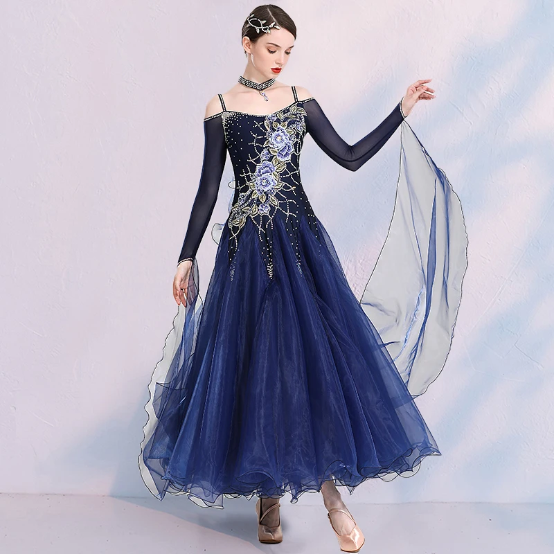 

2023 New Ballroom Dance Competition Dresses Standard Women Performance Clothes High End Tango Waltz Modern Stage Wear Costume