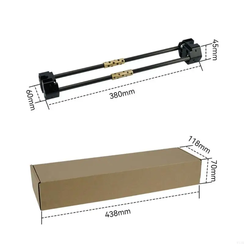 380mm Carbon Rod Module For X1 P1 3D Printer Lightweight Metal Frame Accessories