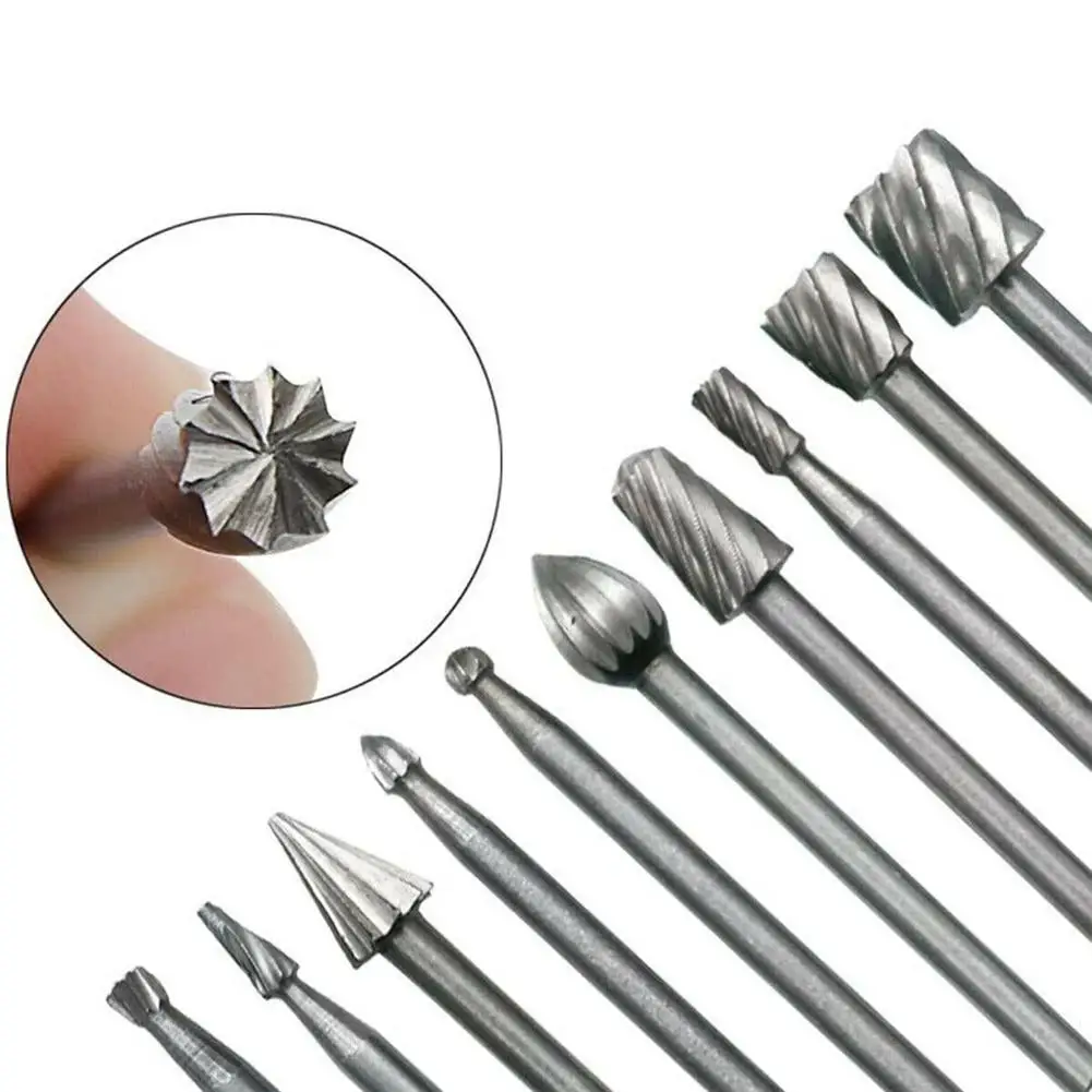 20pcs/set Metal Diamond Burr Bits Drill Set Multipurpose Rotary Tool Accessory Kit Compatible For Dremel