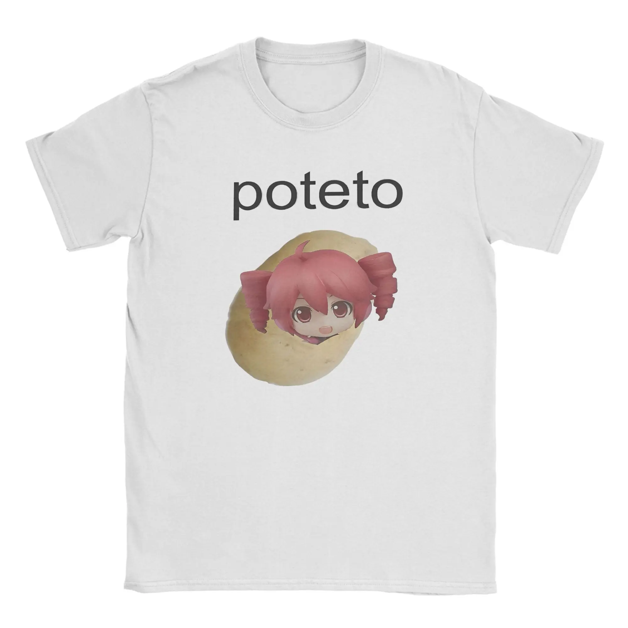 

Funny Kasane Teto T-Shirt for Men Vintage 100% Cotton Tee Shirt Round Neck Short Sleeve T Shirt Printed Tops