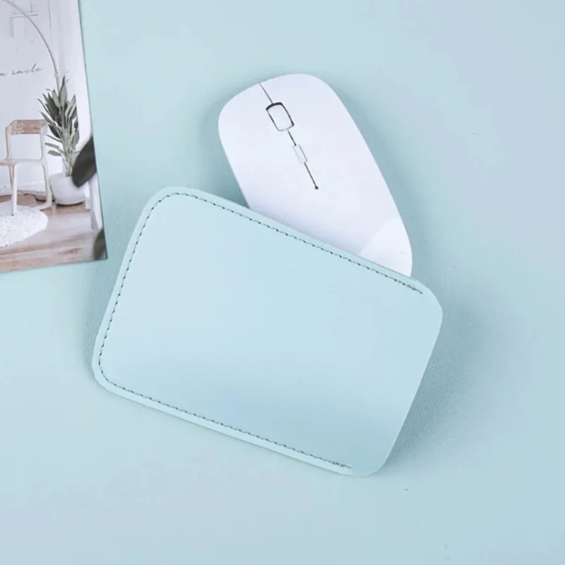 1/2 Buah Tas Penyimpanan Mouse Nirkabel Tas Lengan Pelindung Kulit PU Tas Anti Gores Kantong Penyimpanan Barang Kecil Tas Wanita
