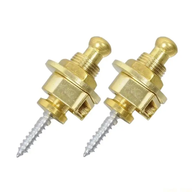 U2JB Pack of 2 Strap Locks Antislip Guitar Pins Electric Guitars Part Guitar Accessory Set Metal Strap Locks for Guitars