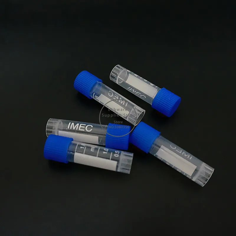 24Pcs 50Pcs 1.8ml(2ml) Plastic Freezing Tube With Color Thread Cap ,Cryovial Preservative Tube Sample Bottles With Scale