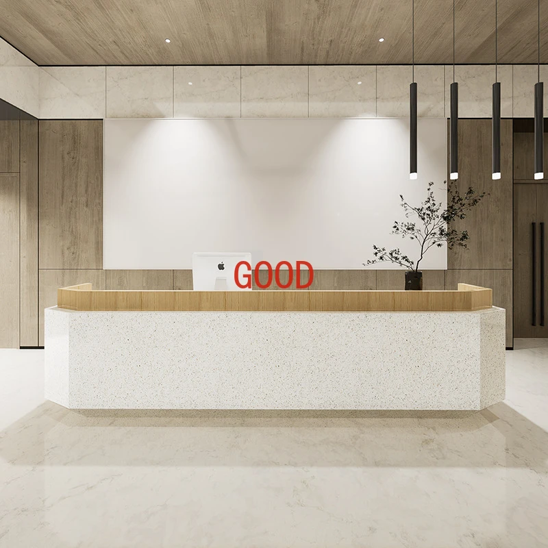 Tienda de belleza Contador de página de pago simple Mostrador de recepción de empresa Mostrador de recepción Tienda de catering de hotel Bar pequeño de pelo