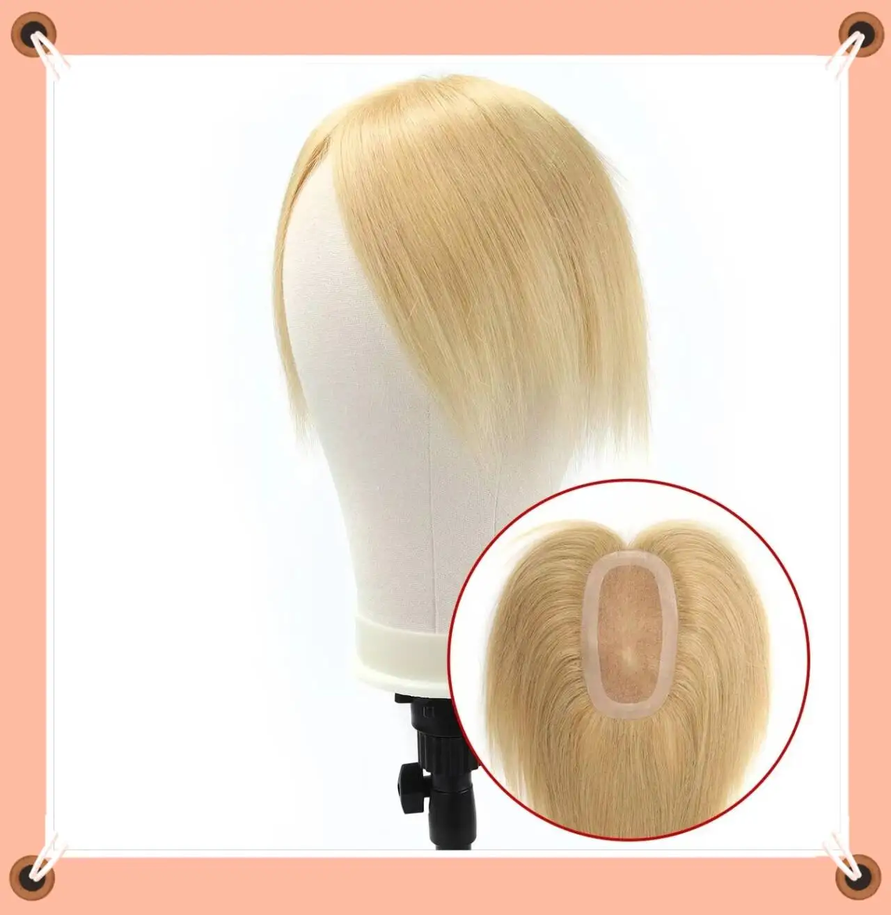 

Накладка для волос TUW26 из натуральных человеческих волос (монотоппер) для женщин с редеющими волосами, из волос Реми, для естественного вида