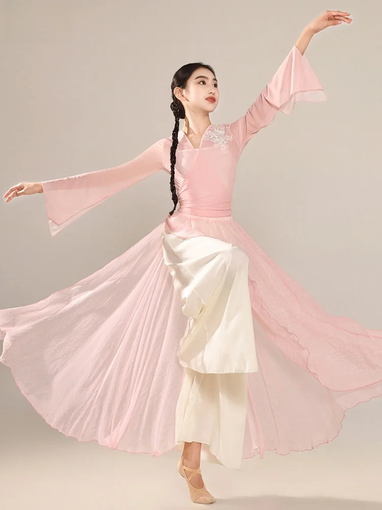 

Ele Classical Dance Performance Costume for Girls Children's Han Tang Solo Dance Outfit Lightweight Drifting Gown