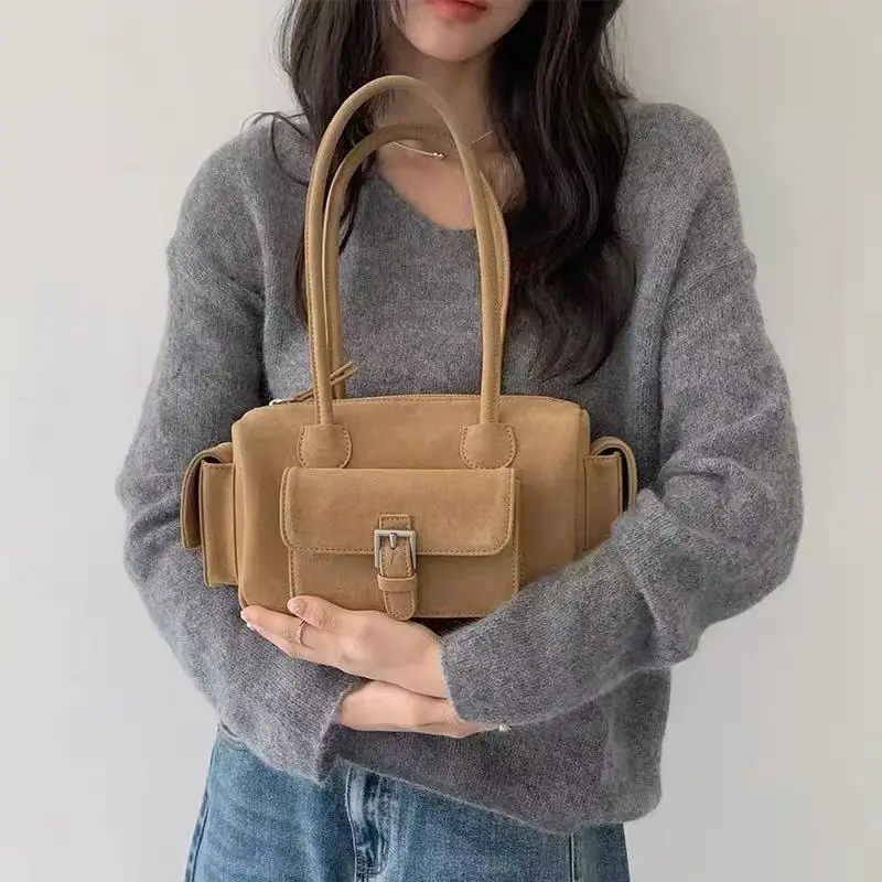 

2026 New Vintage Underarm Bag for Women, Genuine Leather Large Capacity Multi-way Shoulder Crossbody Tote, Retro Chic Work Purse