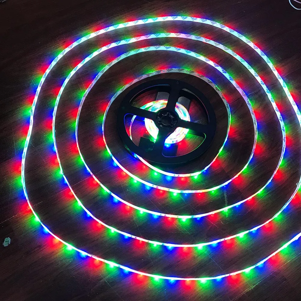 1 مجموعة مقاوم للماء Rgb سلسلة ضوء التحكم عن بعد 16 ألوان 4 طرق ديكور LED قطاع ضوء الترا برايت 60 الخرز