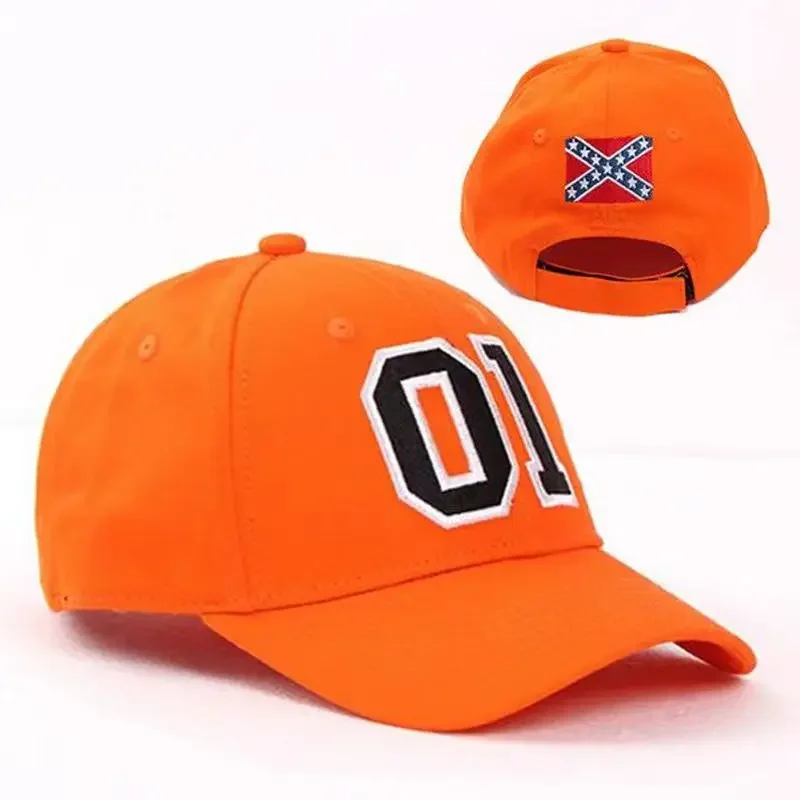 GENERAL LEE 01-Casquette de Baseball Orange Brodée pour Cosplay, Chapeau de Soleil Ajustable, Cadeau d'Anniversaire, Déguisement de ix