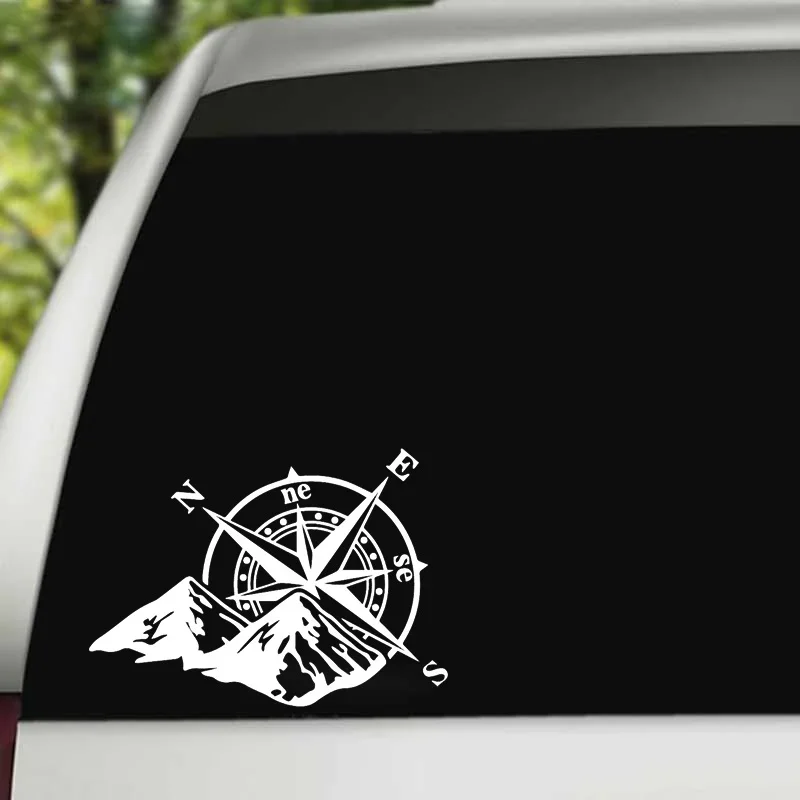 Mountain Compass Car Sticker Colorful Car Decal Auto Body Styling Decoration Sticker Rear Windshield Decals,15CM*15CM - Image 2