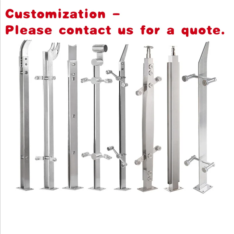 

custom.201 304 Stainless Steel Handrail Column Outdoor and Indoor Staircase