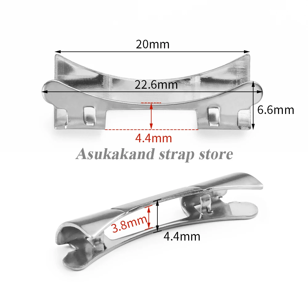 2pcs Connector Stainless Steel for Oyster for Seiko SKX009 SKX007 Strap 18/19/20/21/22mm Metal Curved End Watch Tools Accessory