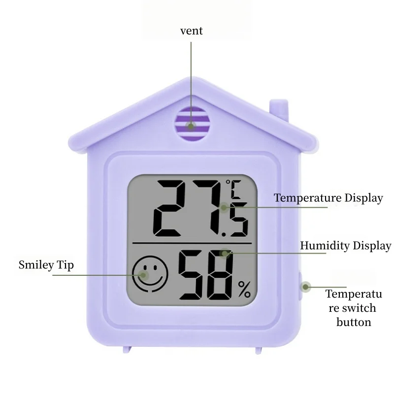 Mini Magnetic Digital Hygrometer Thermometer LCD Electronic Temperature Humidity Meter Hygrometer Indoor Baby Room Thermometer image 3