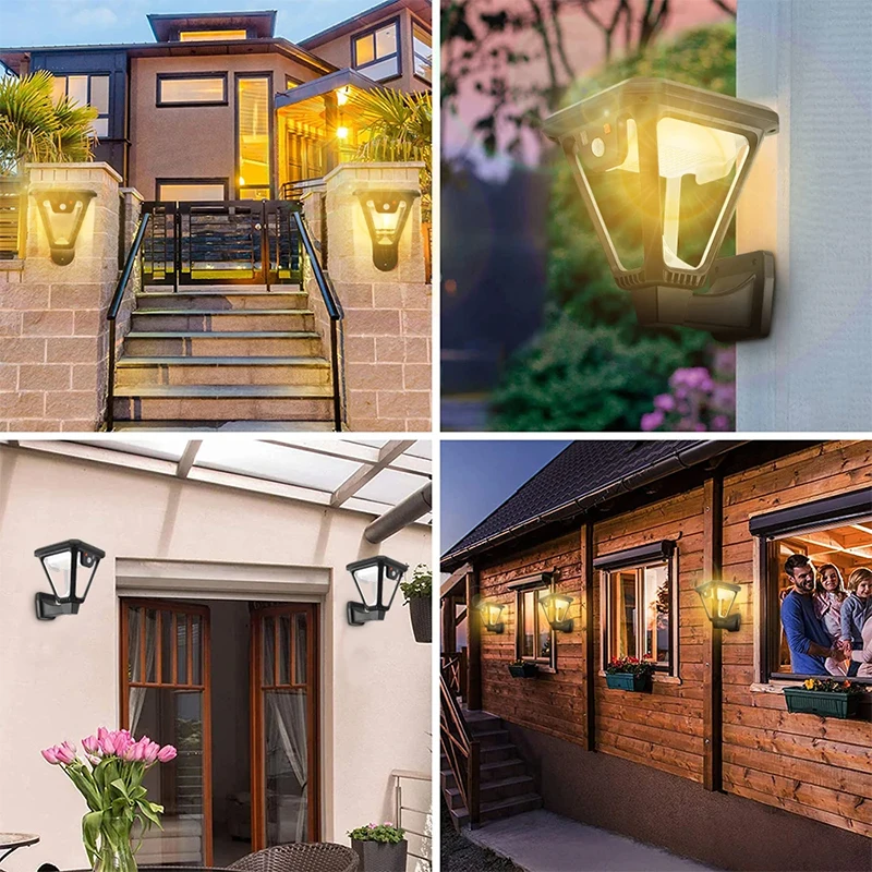 Outdoor impermeável indução Solar Jardim Luz, Super Bright Wall Lamp, LED Paisagem, iluminação do gramado, IP65