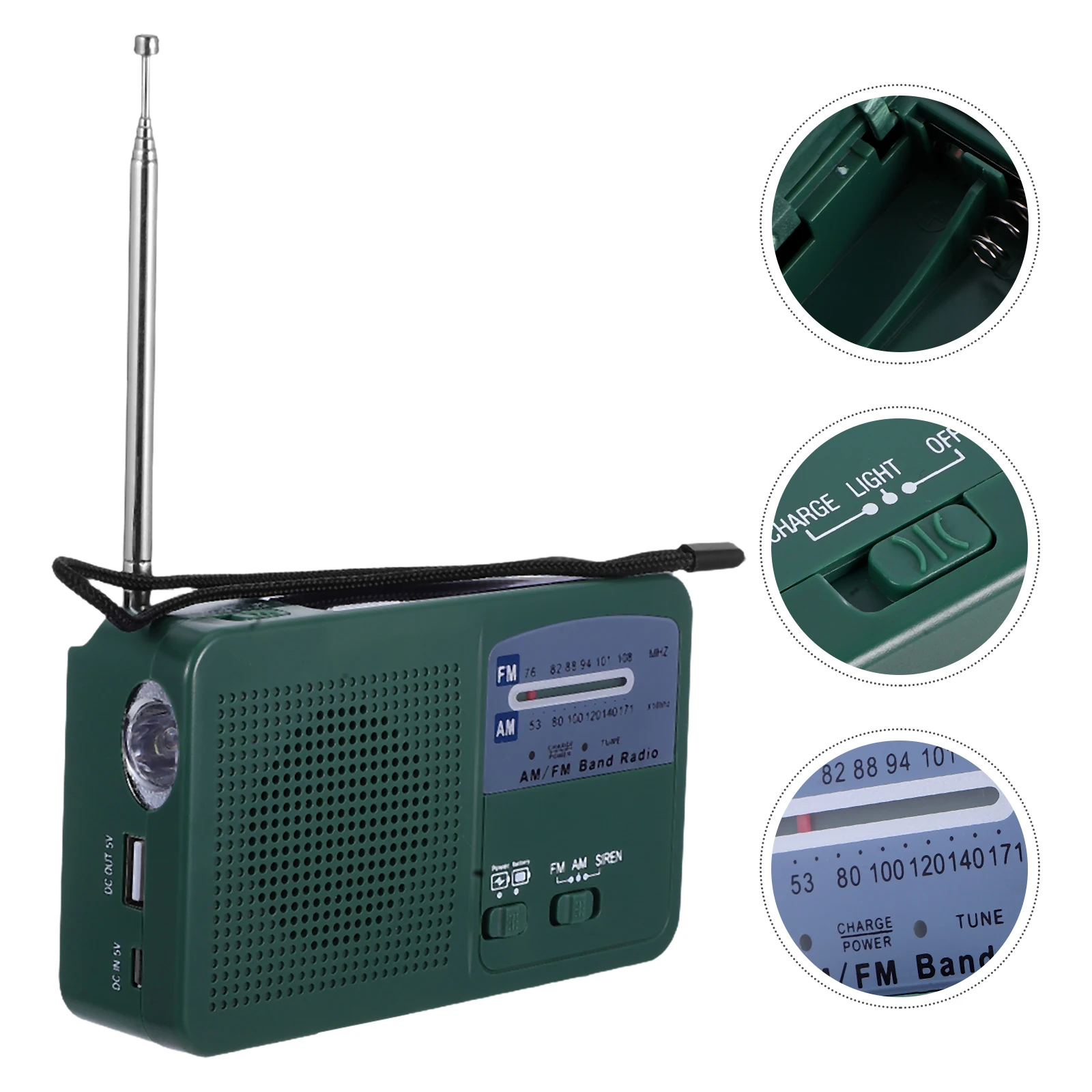 

Hand Crank Emergency Flashlight Solar Radio Weather SOS Signal Portable Outdoor Hiking Survival Gear