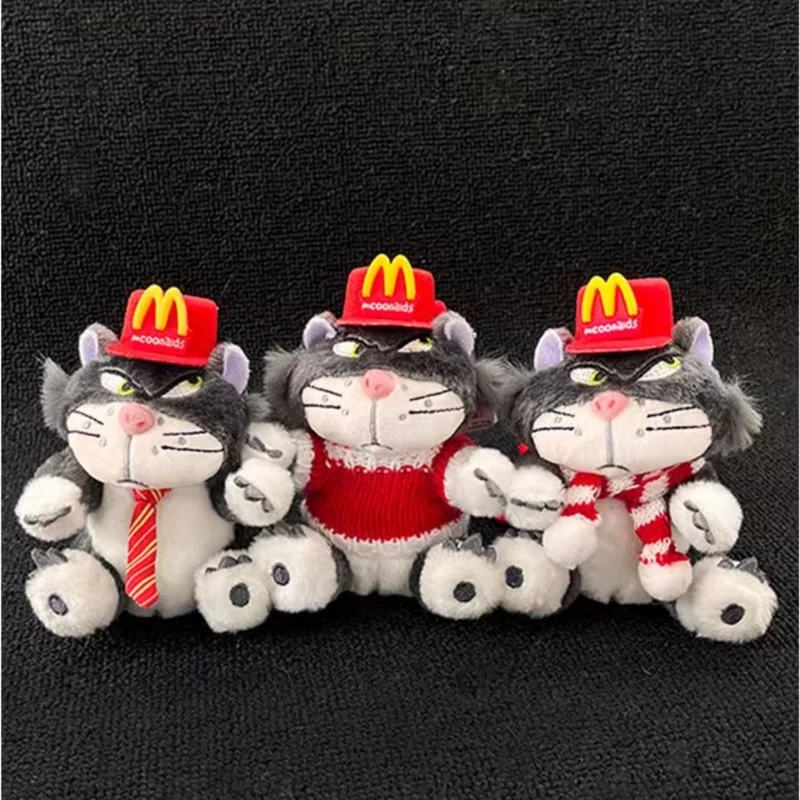 LLavero de peluche de gato Lucifer de Disney para mujer, colgante de bolso, lindos juguetes de peluche, mochila para niños, regalo de cumpleaños para niños