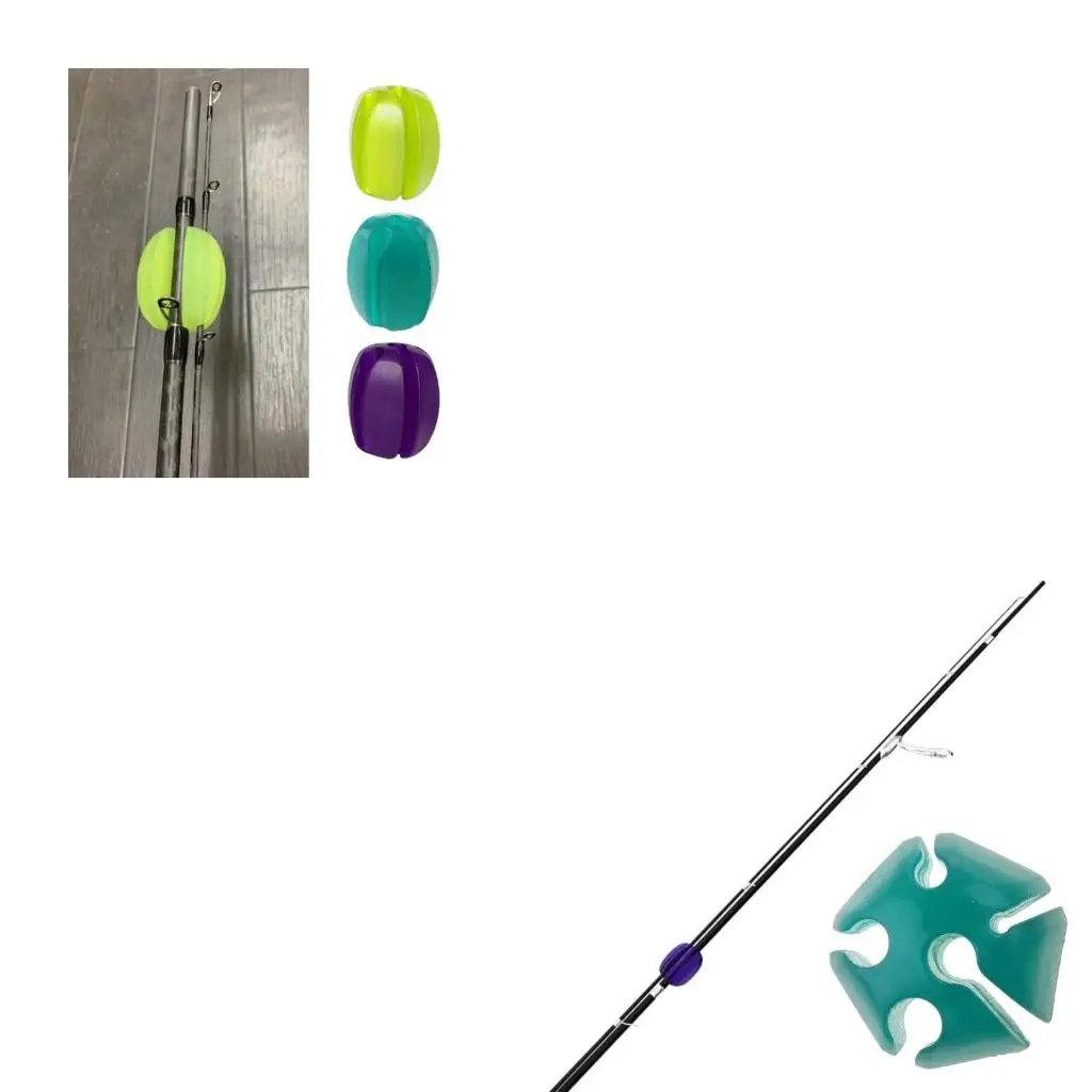 Q39E Reusable Fishing Rod Fixed Ball Silicone Fishing Rod Holder Fishing Accessories