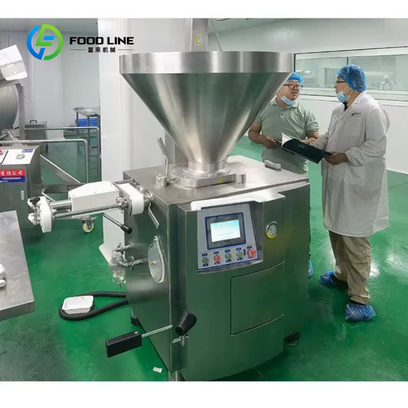 Customized 304 Stainless Steel Vacuum Sausage Filler Double Tube Sausage Filler for Sausage Processing Equipment