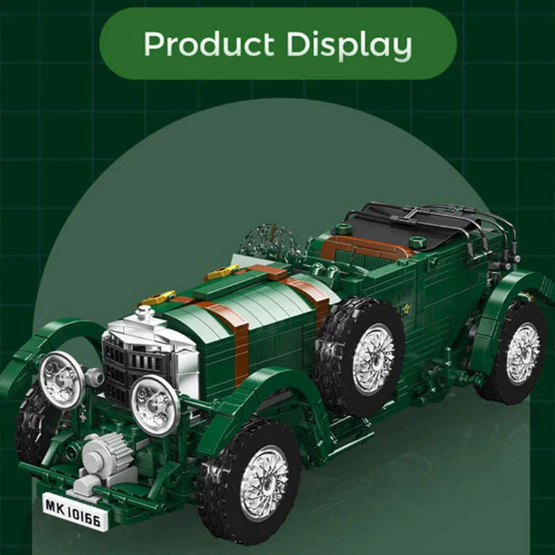 

1147PCS 10166 Blower Vintage Car Static Model Ornament MOC Building Block RC Car Model Bricks DIY Toy Holiday Gift Birthday Gift