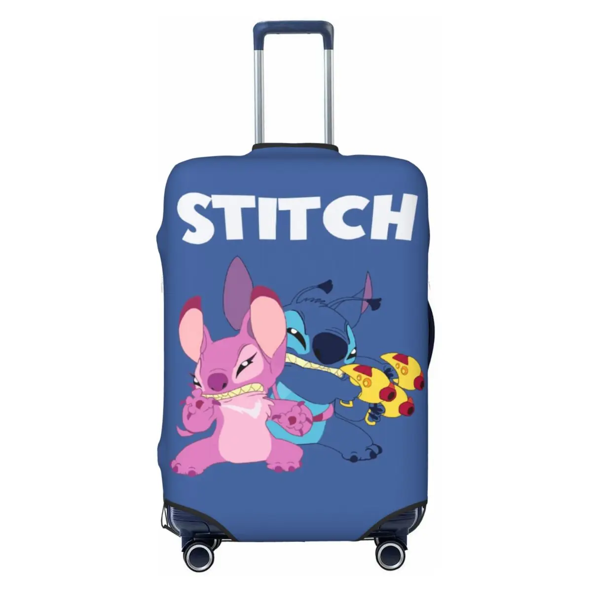 

Чехол для чемодана с милыми персонажами Стич и Энджел в стиле аниме, защитный чехол для чемодана, подходит для чемоданов 18-32 дюймов