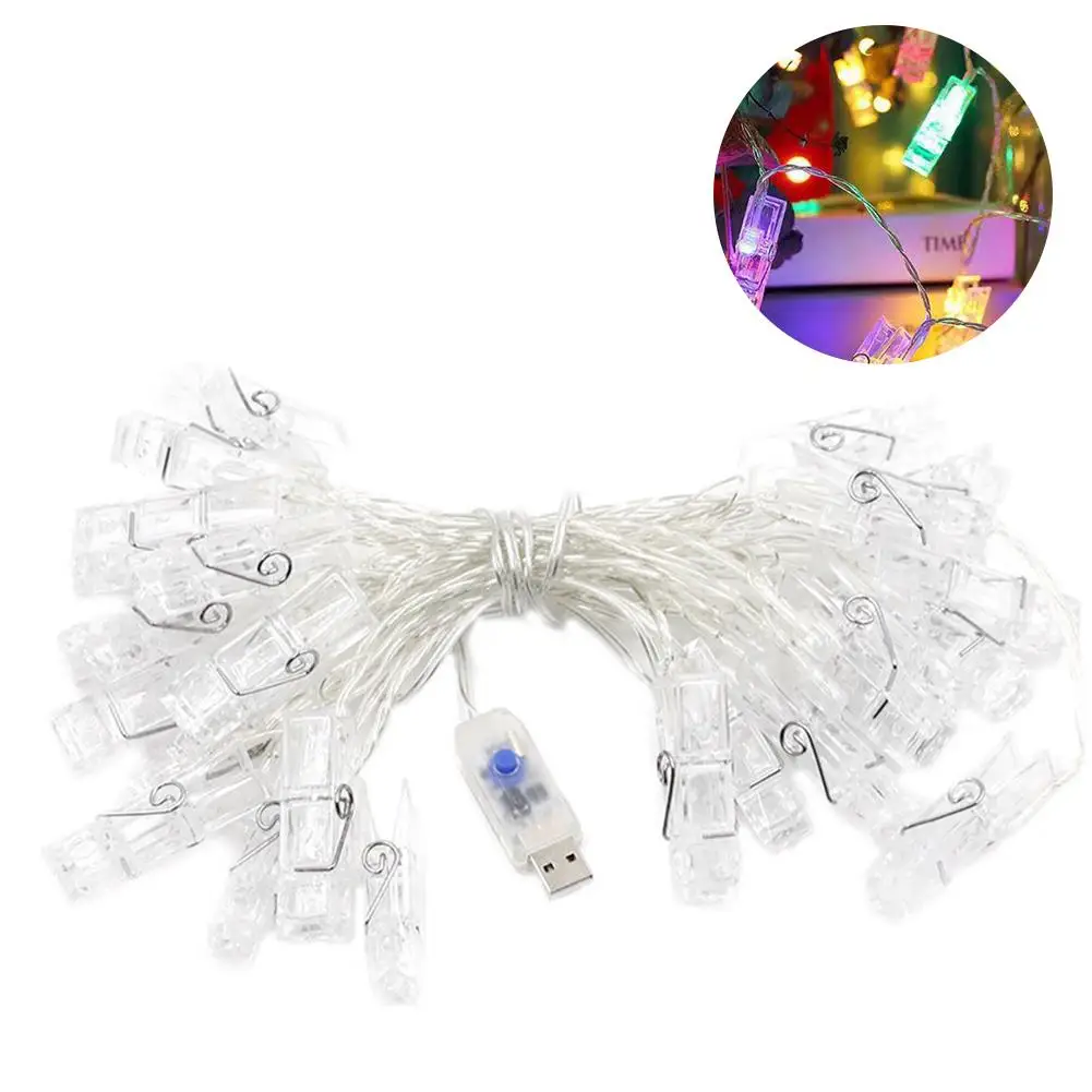 10 Led Lichtslingers 1.5M 2 Kleuren Fotoclip Fairy Outdoor Batterij Feest Kerstversiering Bruiloft Slinger Bediend Ligh X4m3