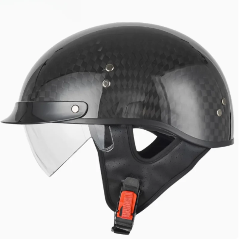 

Kaese Hot Selling Men's Carbon Fiber 12K Vintage Half Helmet Motorcycle Helmet Motorcycle Ladle Helmet Summer Helmet