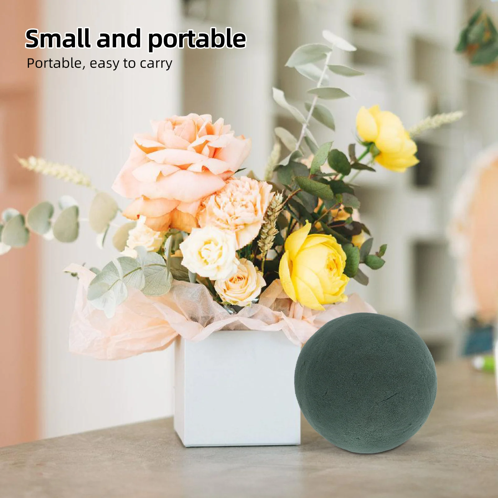 8 Uds. De esferas redondas de espuma Floral de 9Cm, bolas de flores artificiales para arreglo de ramo de boda Diy, decoración de fiesta, bola de espuma artesanal