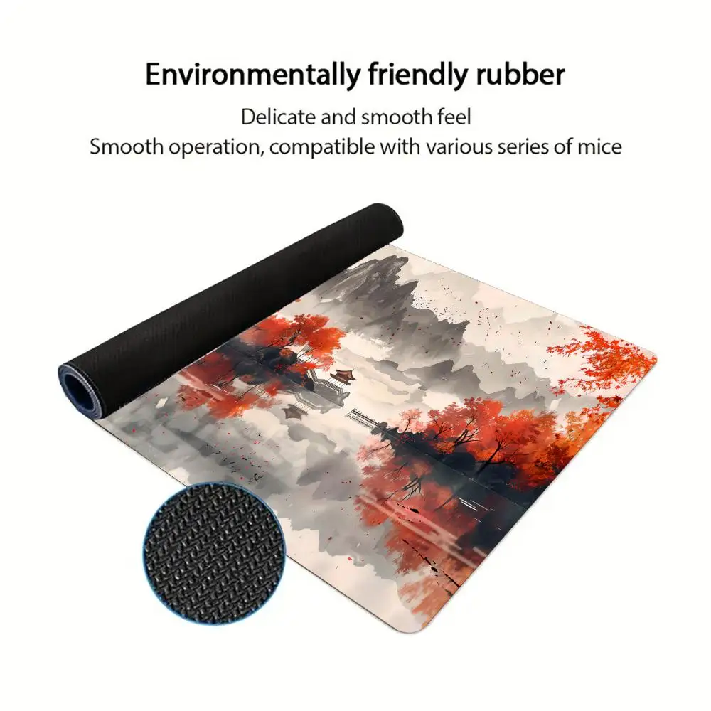 النمط الصيني الحبر المشهد ماوس الوسادة كبيرة Nootbook لعبة البساط الألعاب ماوس الوسادة عدم الانزلاق ماوس XL كمبيوتر محمول اللوحي حصيرة الكمبيوتر Playmat