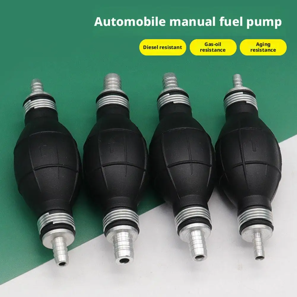 Hand Fuel Pump 6mm 8mm 10mm 12mm Rubber Aluminum Hand Primer Bulb For Car Boat Marine Outboard