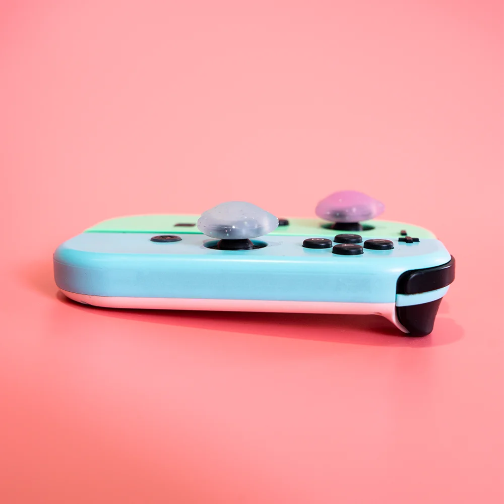 Csillagzat Visszajáró lélek Áttetsző Megcsillan Botkormány szilikon Hüvelykujj botot Kézitáska kupak számára Nintendo Vasúti váltó oled NS lite joy-con bling Lágy fedezze