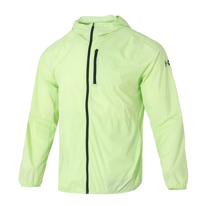 

Мужская спортивная одежда Under Armour Ua, модная тканая куртка с капюшоном, куртка для тренировок на открытом воздухе, бега и фитнеса, мужская куртка 1381879-304