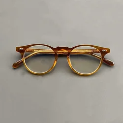 505 Vintage Round Glasses Frame Men's and Women's Japanese handmade acetate optical glasses frame Vintage prescription glasses