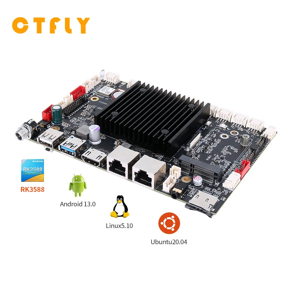 Original Factory Rockchip RK3588 Development Motherboard Octa Core AI 6.0tops 8K HDMI LVDS 4g 8g+64g RK3588 Ubuntu/Android Board