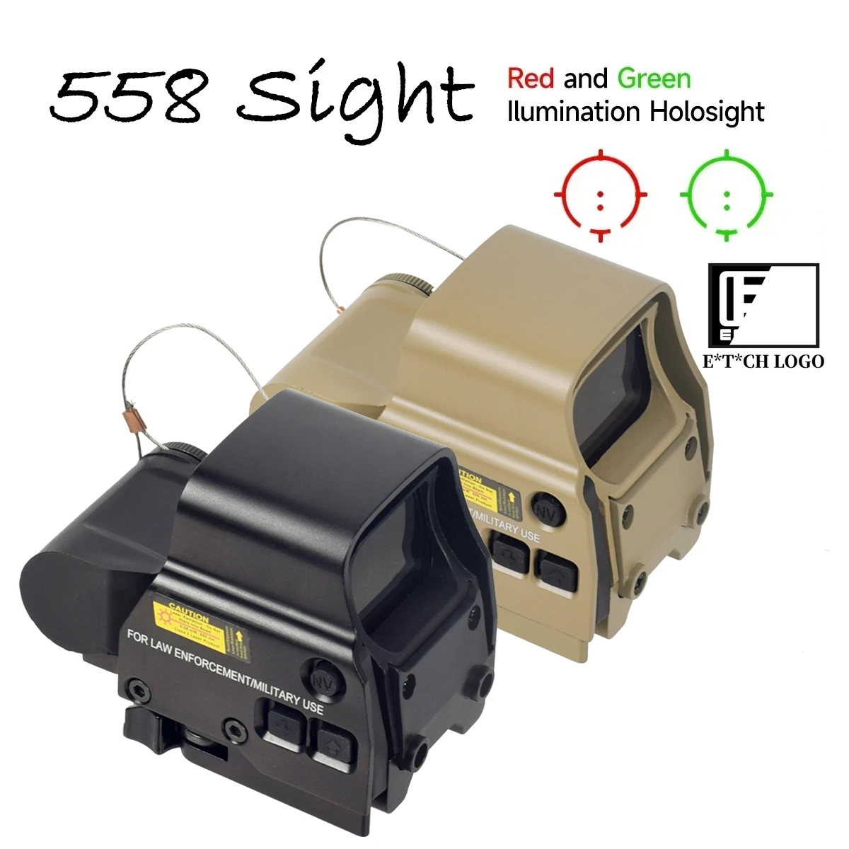 

553 558 Holographic Red Green Dot Sight Hunting Red Dot Reflex Sight CS Games Airsoft Riflescope Collimator 20mm QD Rail