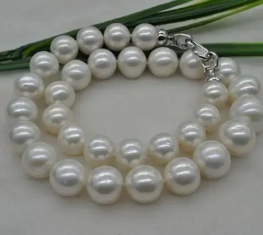 

Natural Rare white 11~13mm round Kasumi Pearl Necklace 18inch