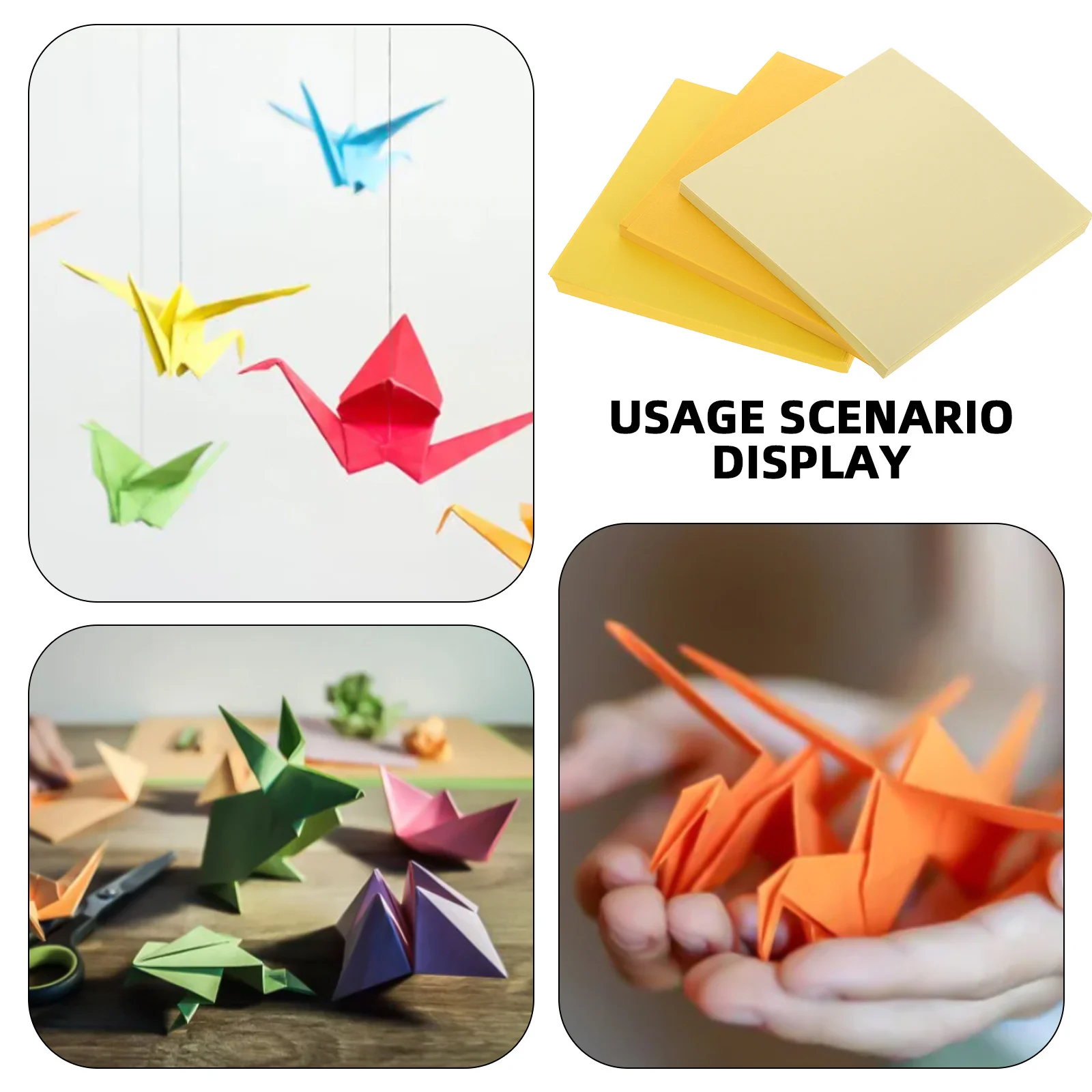 300 Blatt quadratisches Origami-Papier in Herbstfarbe, einfach zu falten, Basteln, DIY, Scrapbooking, Kunstprojekte, mehrfarbige Papierbögen