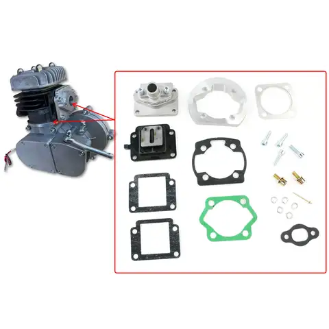 2 스트로크 자전거 엔진 F80 47MM 80CC F80 2V용 성능 CNC 부품 키트