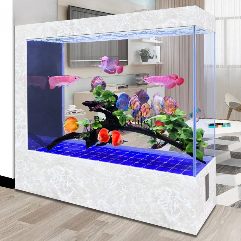 

FG26Fish tank household living room screen floor-to-ceiling ecological partition entrance against the wall Luxury water-free