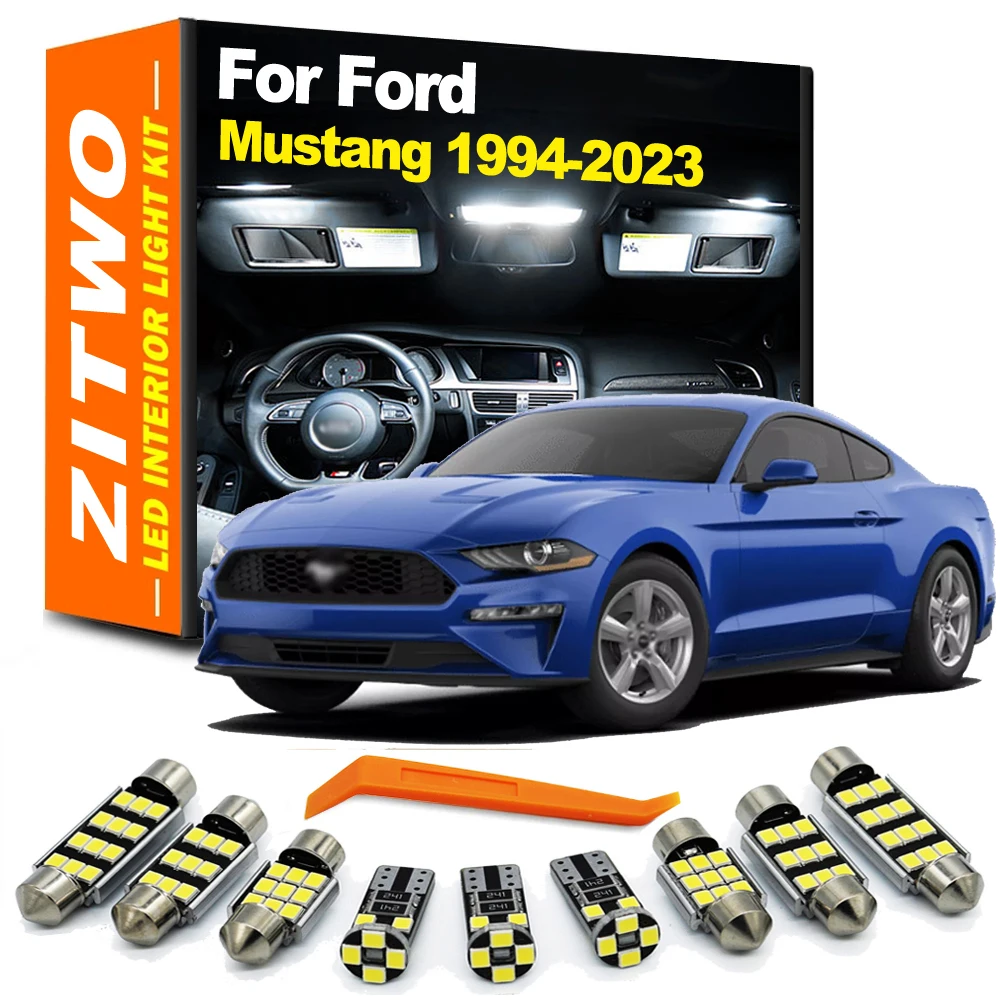 

Автомобильные аксессуары для Ford Mustang 1994-2017 2018 2019 2020 2021 2022 2023, светодиодная лампа для чтения, внутренняя купольная карта, комплект освещения для багажа