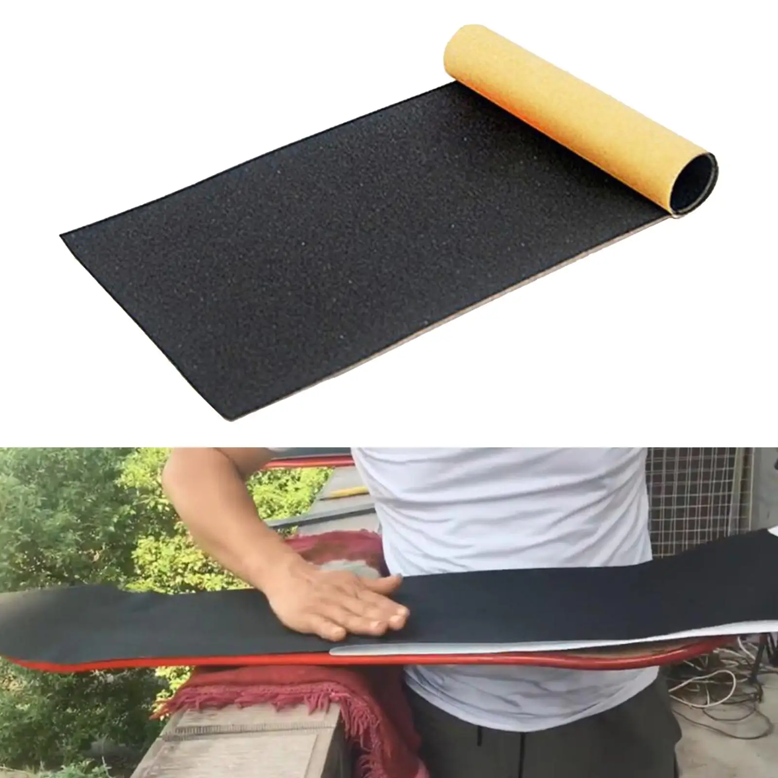 Skateboard Sandpaper Anti Skid Rough 800 Grit Grip Tape Sheet Athletic Board Mat for Balance Wheelchairs Steps Stairs view 2