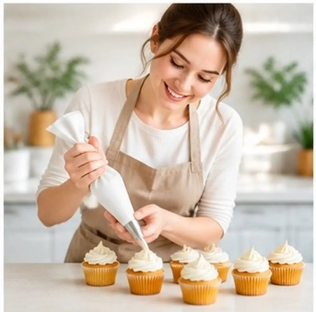 3Pcs Thickened Cotton Cloth Piping Bag for Cake Decorating Frosting Icing Butter Cheese Chocolate Macaron Baking Reusable Pastry