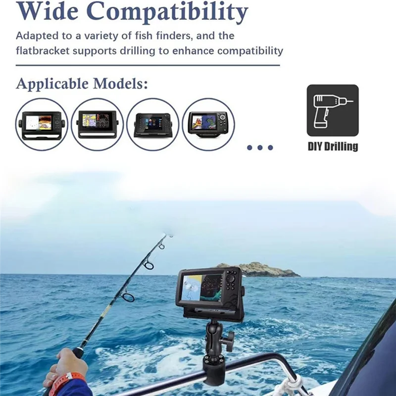 AA63 HOT 魚探ベース、ユニバーサル 360 °   回転ボール魚探知機ブラケットは、オーシャンボート、カヤック、ポンツーンに適しています。