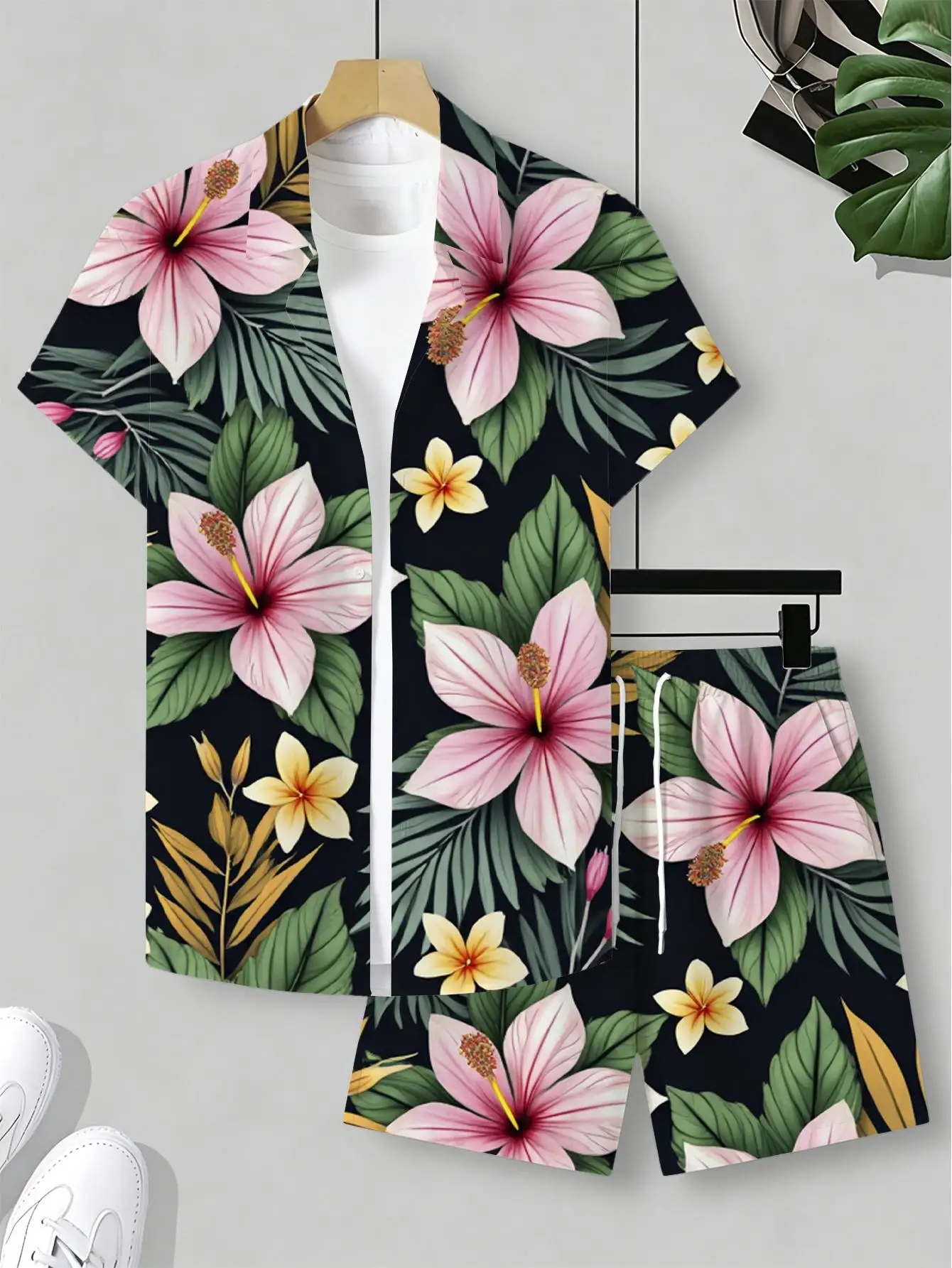Men's Shirt Sets 2026 Spring/Summer 2 piece set men's suits Suit for man sports two-piece 3D Printed clothing set Graphic