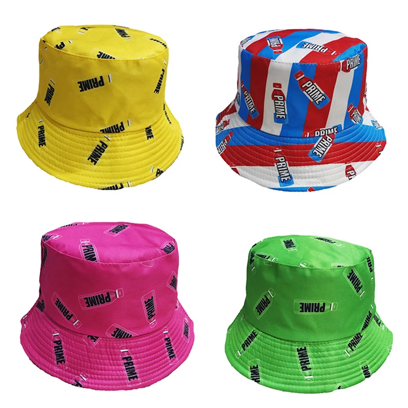 Letter Print Bucket Hat Panama Fisherman Hats Men Women PRIME Printing Harajuku Summer Outdoor Hip Hop Bob Cap Gorras