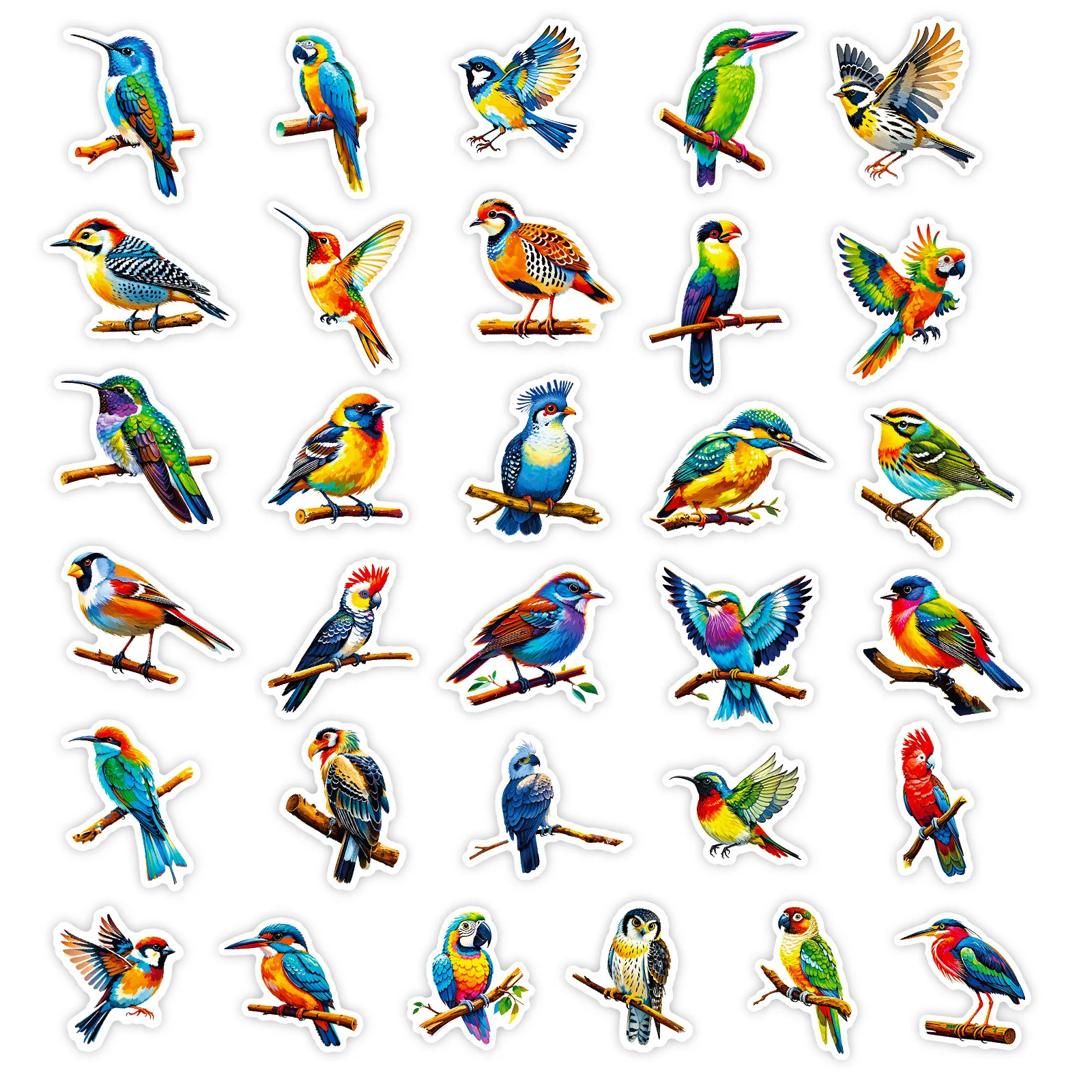 10/30/56 SZTUK Jasne Naklejki z Ptakami i Zwierzętami Graffiti DIY Wodoodporne na Kubek z Wodą Telefon Komputer Notatnik Artykuły Papiernicze Bagaż