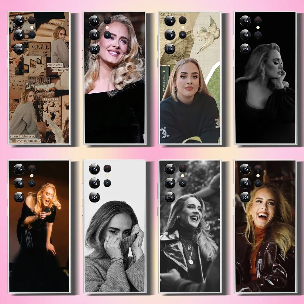 Singer Adele Adkins Phone Case For Samsung Galaxy A52 A12 A51 S21 Edge S22ULTRA S23 S20LITE Plus Ultra Transparent Cover