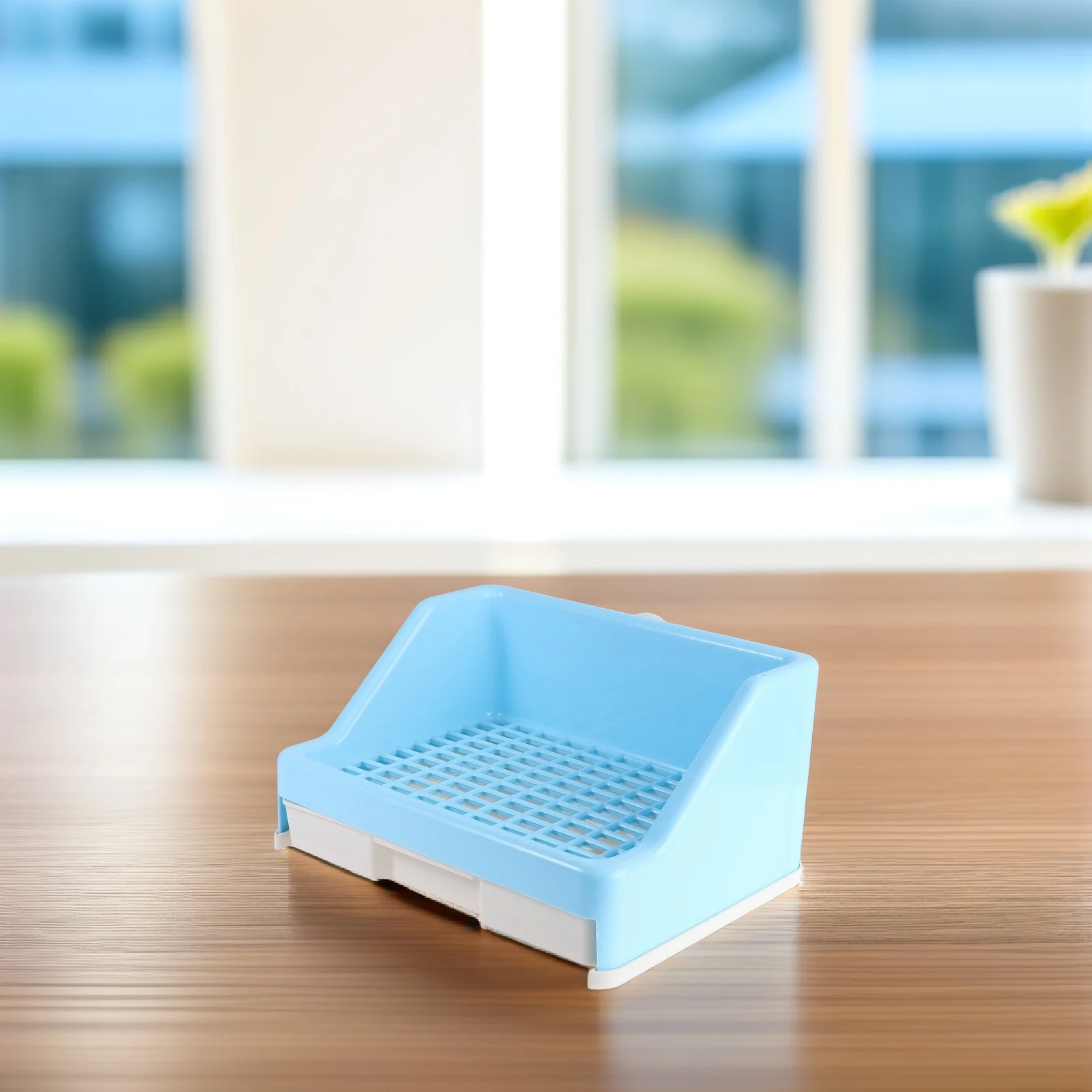 

1pc Plastic Drawer Toilet Bowl Rabbit Corner Potty Tray Litter Pan Easy Fixed Bright Color Use